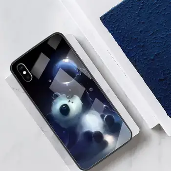 Panda Klaas Telefoni Juhul Tagasi Kest IPhone 12 11 Pro Max Juhtudel XR, XS 7 8 Plus Kate Tarvikud Carcasa