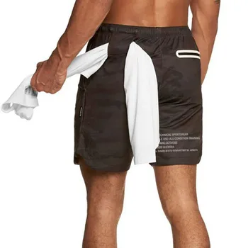 Pantalones cortos deportivos para hombre, lühikesed Püksid para correr, entrenamiento de secado rápido, para gimnasio, para verano, 2021