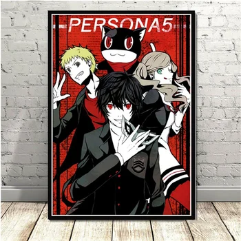 Persona 5 Video Mängu Plakat Seina Art Pilt Plakatid ja Pildid Lõuendile Maalimine Tuba Home Decor