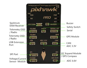 Pixhawk 2.4.8 PX4 32Bit VÄÄRISMETALLTOODETE Lennu Kontrolleri w/ Anti-vibratsiooni Plaadi I2C Juhatuse Summeri Seatud RC MultiRotor RC Undamine Quadcopter