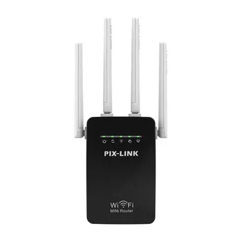 PIXLINK Traadita Ruuteri Wifi Repeater 300Mbps Signaali Korduva Dual LAN Port 802.11 n/b/g Vahemikus Võrgustik Expander Võimendi 4Antenna