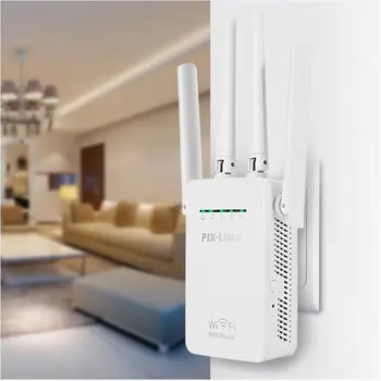 PIXLINK Traadita Ruuteri Wifi Repeater 300Mbps Signaali Korduva Dual LAN Port 802.11 n/b/g Vahemikus Võrgustik Expander Võimendi 4Antenna