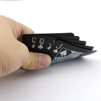 Plastikust Veekindel PVC Pure Black Magic Box-pakitud Plastikust mängukaardid Set Teki Poker Loominguline Kingitus Vastupidav Poker hulgimüük