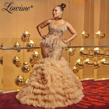Pluss Suurus Celebrity Kleidid Šampanja Õhtukleidid 2020 Aafrika Kaftans Dubai Poole Hommikumantlid Naiste Tanssiaiset Kleit Rüü De Iltamat