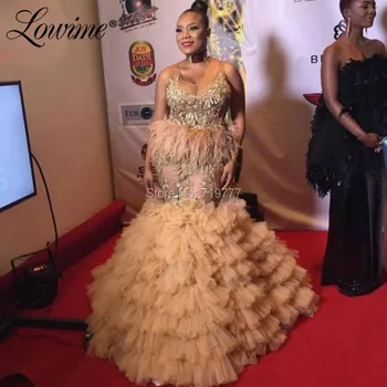 Pluss Suurus Celebrity Kleidid Šampanja Õhtukleidid 2020 Aafrika Kaftans Dubai Poole Hommikumantlid Naiste Tanssiaiset Kleit Rüü De Iltamat