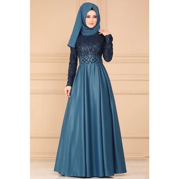Pluss Suurus islami Moslemi Abaya Naiste Pitsist Vintage Maxi Kleidid seal kaftan Dubai Araabia Islami Riietus suur kiik pikk kleit S-5XL