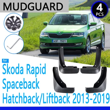Porilauad sobib Skoda Rapid Spaceback Luukpära 2013~2019 2016 Auto Tarvikud Mudflap Fender Auto Varuosad