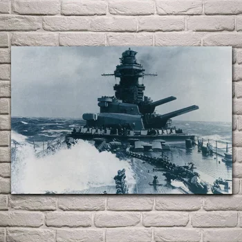 Prantsuse Lahingulaev Richelieu sõjalaev elutuba teenetemärgi home art decor puidust raamiga riidest plakat KF838