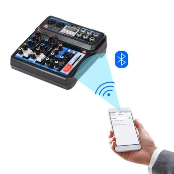 Professionaalne 6-Channel Audio Mixer koos USB Liides, Bluetooth - 