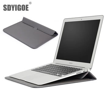 PU Nahk Laptop Sleeve Case with Stand Omanik Kott Macbook pro 13 11 Air 13 Pro 13.3 15-tolline Sülearvuti kott Värvi sülearvuti kott