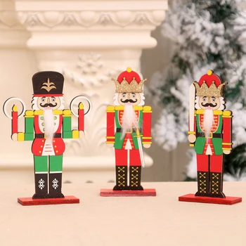 Puidust Jõulud Kaunistused Pähkel Sõdur DIY jõuluehe Kodu Xmas Töölaua Kaunistus Lapsed Anni Uue Aasta Decor