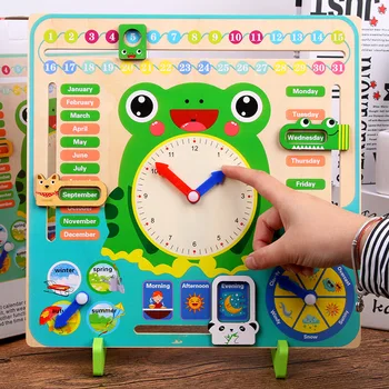 Puidust Mänguasjad Montessori Beebi Ilm Hooaja Kalender Kella Tunnetus Koolieelsete Haridusasutuste Õppevahendite Mänguasjad Lastele