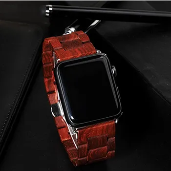 Puidust rihm Apple watch band 44mm 40mm iWatch bänd 42mm 38mm Metallist Liblikas käevõru Apple watch seeria 6 5 4 3 se