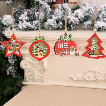 Puidust Värvi Valgust kiirgav Väike Ripats/Christmas Puidust Kuma Ripats/Home Decor/DIY Maja/Christmas Tree Ripats