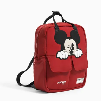 Punane Disney Minnie Mouse Laste kott Karikatuurid Laste seljakott Miki Hiir Mustriga Seljakott Kooli Kotti Poistele Tüdruk