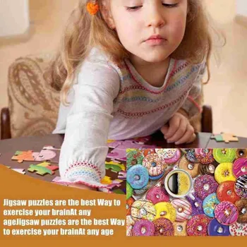 Pusle 1000 Tükki Jigsaw Kohvi Ja Sõõrikuid Mõistatusi Mänguasi Täiskasvanud Lapsed Mõistatusi Hariduslik Mänguasi DIY Jigsaw Puzzle Kokkupanek