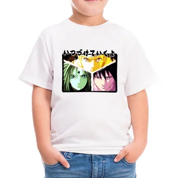Puuvillane T-särk Naruto Anime T-Särk Laste Lühikesed Varrukad Lahe Poisid Tees Mood Vabaaja Suvel Poiss, Tüdruk Lapsed Streetwear Tops