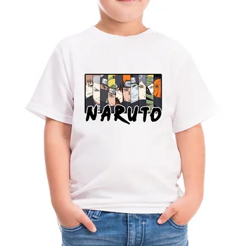 Puuvillane T-särk Naruto Anime T-Särk Laste Lühikesed Varrukad Lahe Poisid Tees Mood Vabaaja Suvel Poiss, Tüdruk Lapsed Streetwear Tops