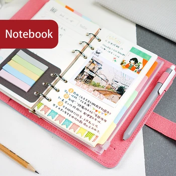 Puuvillase lapiga kaetud A5 märkmik, puhas värviline botebook koolis kasutatakse, lisa-raamat, kontori koolitarbed sülearvutile