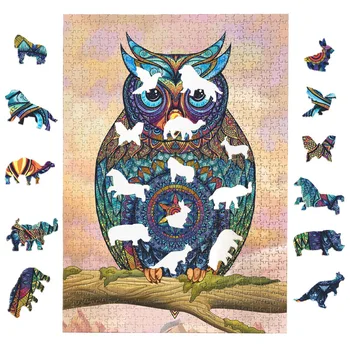 Puzzle 1000 Tükki Loomade Pusled Mõistatusi Täiskasvanutele Raamatu Kokkupanek Öökull Puzzle Mäng, Mänguasjad, Laste Hariduslik Mänguasi Lastele Kingitus