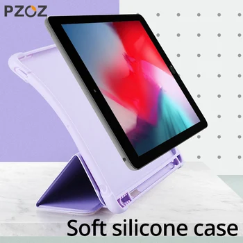 PZOZ iPad 10.2 tolline 2019 Pro Õhu 10.5 Juhul Pliiatsi Hoidja Smart PU Nahk Pehme Silikoonist Case For iPad on 9,7 tolline 2018 Kott