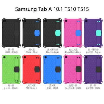 Põrutuskindel Räni + PC Lapsed Case for Samsung Galaxy Tab 10.1 2019 T510 T515 Seista Kaas SM-T510 SM-T515 10.1 Tolline Kate