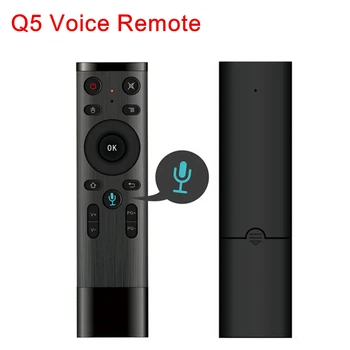 Q5 hääljuhtimine Lennata Air Hiirt, Güroskoop, Kaugseire Mäng,2.4 GHz Juhtmeta Kaugjuhtimispult Android TV Box,PC