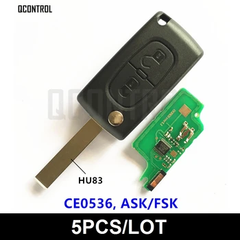 QCONTROL Auto Remote Key Sobiks PEUGEOT 207 208 307 308 408 Partner (CE0536 KÜSIDA/FSK, 2 Nööpi HU83)