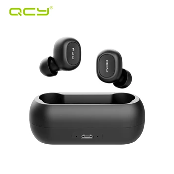 QCY QS1 T1C TWS Bluetooth V5.0 Peakomplekt Sport Traadita Kõrvaklapid 3D Stereo Earbuds Mini Kõrvas kaks Mikrofoni, Mille Laadimine box