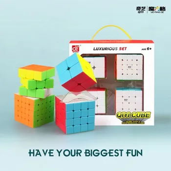 Qiyi kinkekarbis 2x2x2 3x3x3 4x4x4 5x5x5 magico Cubo 2x2 3x3 4x4 5x5 maagiline puzzle Kiirus Mänguasjad Lastele kuubik