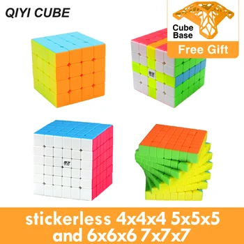 Qiyi Kuubik 2x2x2 3x3x3 4x4x4 5x5x5 6x6x6 7x7x7 Magic Cube Professionaalne Stickerless Warrior Cubo S Magico Mänguasjad