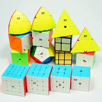 Qiyi Magic Cube Stickerless Kiirus 3x3x3 2x2x2 4x4x4 5x5x5 Cubo Magico 2x2 3x3 4x4 5x5 6x6 Puzzle Cube Profissional Mänguasi Lapsele Kingitusi