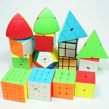 Qiyi Magic Cube Stickerless Kiirus 3x3x3 2x2x2 4x4x4 5x5x5 Cubo Magico 2x2 3x3 4x4 5x5 6x6 Puzzle Cube Profissional Mänguasi Lapsele Kingitusi