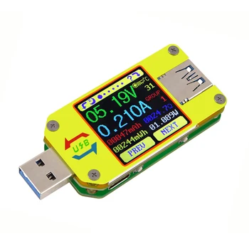RD UM34/34C Voltmeeter Ampermetr USB-Tester 3.0 Type - C Pinge Praeguse Arvesti Aku Juhtme Takistus Takistuse Värvi LCD