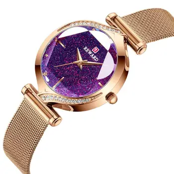 Relogios Tasu Diamond Watch Daamid Vaadata Kvarts Roosa Kuld Naiste Vaata Võrgusilma Vöö Veekindel Naiste Kellad Zegarek Lady Kingitus