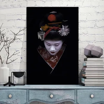 Retro Jaapani Kimono Lõuendile Maali Pildid ja Plakatid Kaasaegse Kodu Decor Seina Art Pilte Plakat Teenetemärgi elutuba
