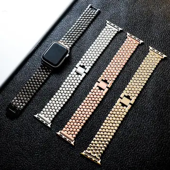Rihm apple watch 5 esiliistu 44mm 40mm iwatch bänd 42mm 38mm roostevabast terasest watchband metallist Käevõru seeria 5 4 3 38/44 mm