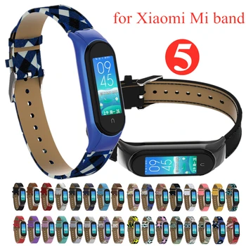 Rihma Xiaomi Mi Band 5 Käevõru PU Nahast Randmepaela jaoks Mi Band 5 Värvikas Wristbands Miband 5 NFC Pulseira Tarvikud