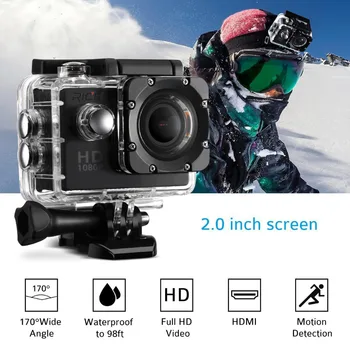 RIKAS D9 Sport Action Kaamera wifi Veealuse Mini Cam 1080P HD-8MP Veekindel SJ Cam spordi-kaamerad käima väljas pro