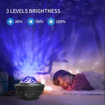 Romantiline Ookeani Laine Projektor Öö Valguses Reguleeritav Heledus Star Mere Projektori Lamp koos Bluetooth Muusika Kõlar Baby Kid
