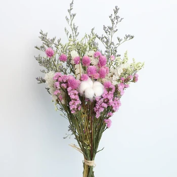 Roosa Puuvillane Eukalüpt Daisy Kuivatatud Lilled Õie, Käsitöö, Kodu Pulmapidu