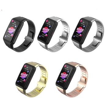 Roostevabast Terasest Käevõru Smart Watch Rihma -Huawei Honor Band 6 Smart Watch Topelt Snap-Lukk Solid Roostevabast Terasest Rihm
