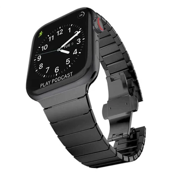 Roostevabast terasest rihm Apple watch band 44 mm/42mm 40mm 38mm Luksus Link iwatch käevõru apple watch seeria 6 5 4 3 esiliistu 44mm
