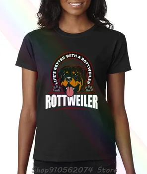 Rottweiler Naiste T-särk Koera Omanik Unisex saksa Rotty Väike, Et Peapael Sall