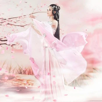 Ruo Li Xiang Roosa Esteetiline Magus Haldjas Kostüüm Peach Blossom Cosplay Kostüüm Hanfu Fotograafia või Staadiumis täitmiseks