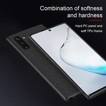 Samsung Galaxy Märkus 10 Pluss Juhul Nillkin 3D Reljeefne Kõva PC Paneeli ja Pehme Tpu Raami Samsung Galaxy Märkus 10 케이스