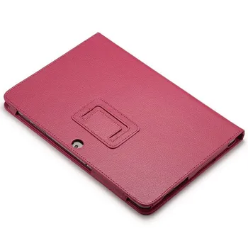 Samsung Galaxy Tab 2 10.1 P5100 P5110 Tablett Juhul Litchi Muster Nahk PU Folio Stand Kaitsev Nahk Kate+Protector Film