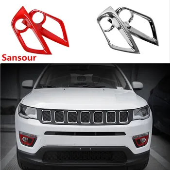 Sansour 2tk ABS udutule Lamp Teenetemärgi Riba Sisekujundus Välisilme Kleepsud Jeep Compass 2017 Kuni Car Styling