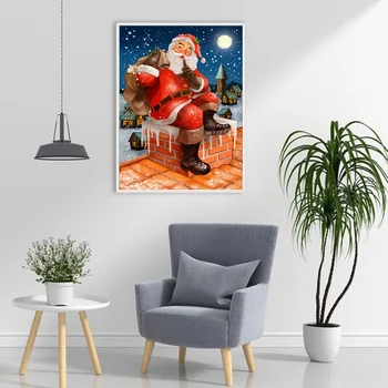 Santa Claus DIY 5D Diamond Maali Full Ringi Puurida ristpistes Cartoon Diamond Tikandid Kive Jõulud Kingitus Wall Art