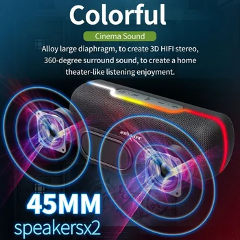 SELOOTES S55 2*5W TWS 5.0 Bluetooth Kõlar Kaasaskantav Juhtmevaba Kõlar Heli Süsteem 3D Stereo Muusika Ümbritsevad Toetus TF